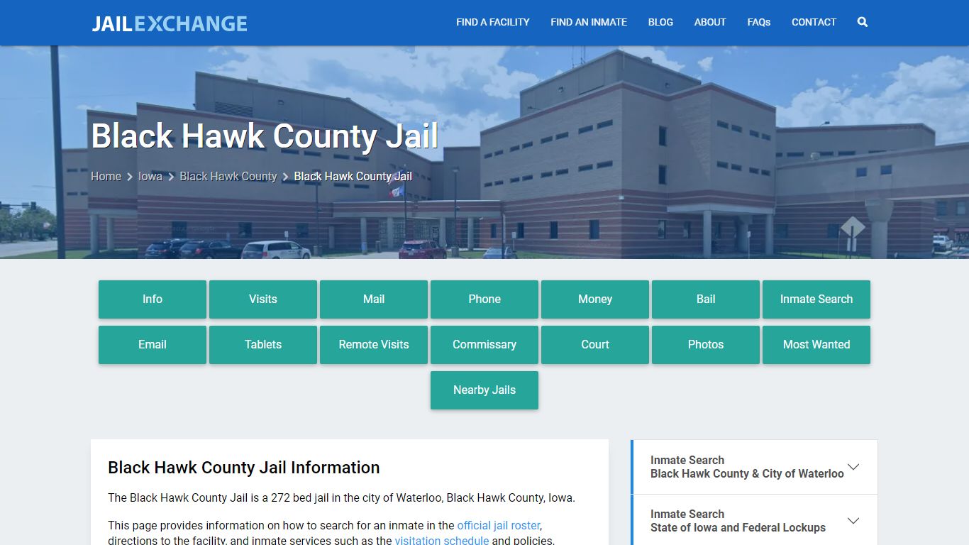 Black Hawk County Jail, IA Inmate Search, Information